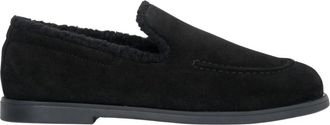 Estro & Luminara Velours Loafers met Faux Fur Voering - Dames - Loafers - Zwart - 36 EU - Leer - Schoenen