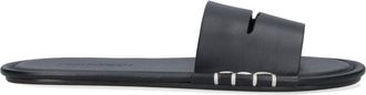 J.W.Anderson Open-Toe Calf Leather Slides with Contrast Stitching