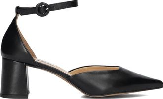 Notre-V Schoenen, Dames, Zwart, 38 EU, Leer, Elegante Zwarte Sandalen met Hak