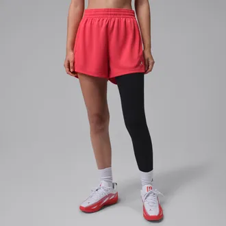 Nike Jordan Womens Jordan Sport Mesh Shorts in Red | FN5162-631
