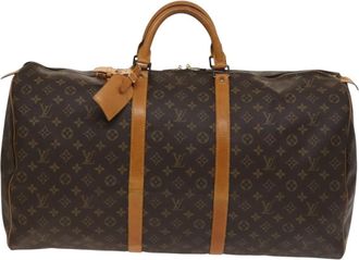 Louis Vuitton Keepall 60 Brown Canvas Travel Bag (Pre-Owned)