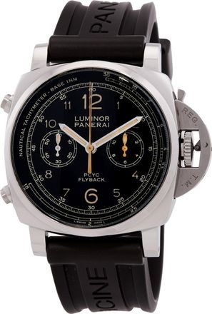 Officine Panerai Pre-owned Panerai Luminor 1950 Chronograph Automatic Black Dial Mens Watch PAM00653