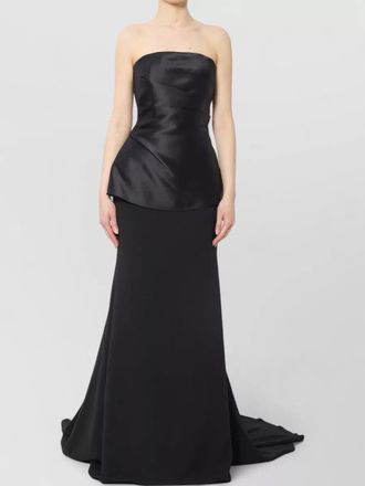 Solace London draped slim-fit maxi gown