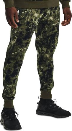 Under Armour Activewear Rival Fleece Cloud Camo Jogger Pants In Marine