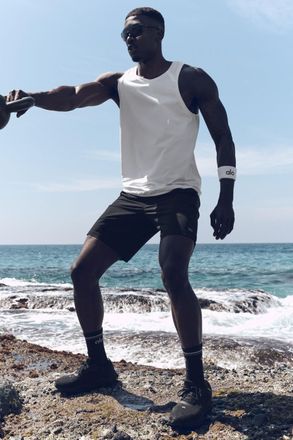Alo | Conquer Tank Top in White, Size: 2XL