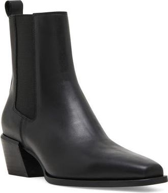 Blondo Dusi Leather Chelsea Bootie in Black Leather at Nordstrom, Size 7.5