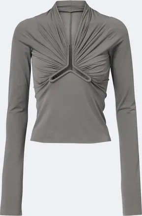 Rick Owens Allanah gathered jersey top