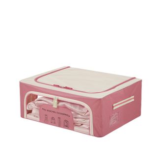 KASANOVA Scatola armadio 50x40x20 cm doppia cerniera e scritta malva