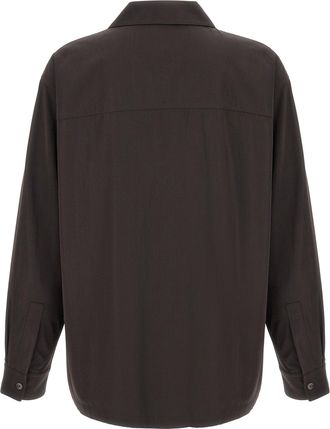 Christophe Lemaire Wool Gabardine Overshirt - Brown