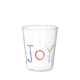 KASANOVA Bicchiere scritta Joy in vetro borosilicato, da 380 ml