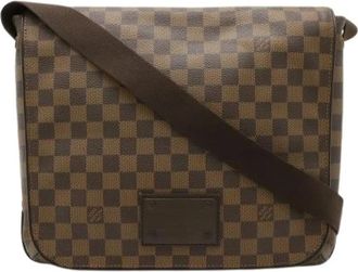 Louis Vuitton Pre-owned Cross Body Bags, male, Brown, Size: ONE SIZE Pre-owned Brooklyn MM Damier Shoulder Bag
