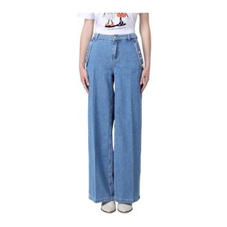 Liu Jo Wide Jeans, female, Blue, Size: W30 Jeans flare