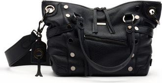 Hammitt Medium Daniel Leather Crossbody Bag in Moto Black/gunmetal at Nordstrom