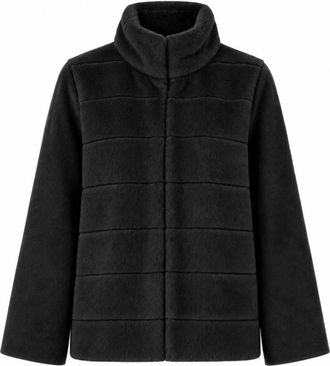 Marella Emmbalia Cropped Faux-Fur Jas - Dames - Jassen - Zwart - S - Polyester - Jassen