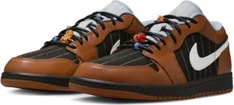 Nike Jordan Air Jordan 1 Low SE Basketball Sneaker in Black/Light British Tan at Nordstrom, Size 10.5
