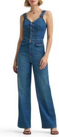 Lee Cutout Denim Jumpsuit in Blue Arrow at Nordstrom, Size X-Large