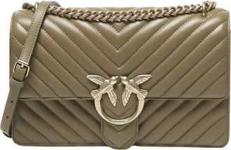 Pinko Shoulder Bags, female, Green, Size: ONE SIZE Love One Classic Shoulder Bag