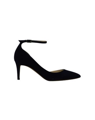 Jimmy Choo London Pre-owned Womens Mid Heel Pointed Pumps in Navy Blue Suede - Size UK 5.5