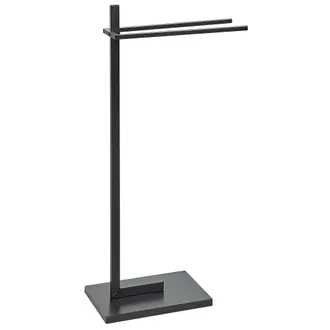 Beliani Beliani - Accesorios De Ba&ntilde;o Toallero Acero 2 Barras Negro Selva