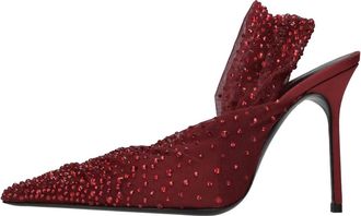 Gedebe Gedebe, Schoenen, Dames, Rood, 37 EU, Leer, Slingback Pumps