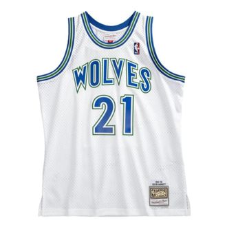 Mitchell & Ness NBA Swingman Jersey Minnesota Timberwolves 1995-96 Kevin Garnett White Blue SMJYSB19032-MTIWHIT95KGA