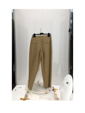Celine Womens Trousers Montauk Light Khaki Wool