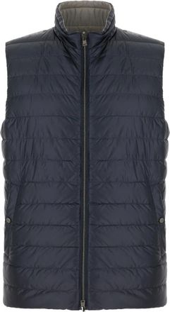Herno Reversible Down Vest - Heren - Bodywarmers - Blauw - 2XL - Jassen