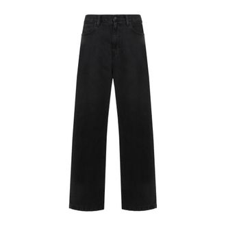 Carhartt Work in Progress Black Black Logo Pants