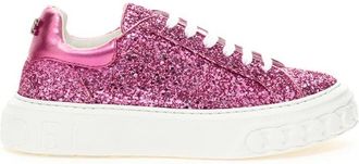 Casadei Fuchsia Sneaker Off Road Ketting - Dames - Sneakers - Roze - 35 EU - Leer - Schoenen