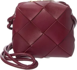 Bottega Veneta Cassette Mini Intrecciato Leather Camera Bag