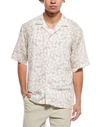 Eton Big Floral Linen Resort Shirt