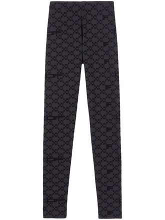 Off-white Leggings sportivi Flock Monogram - Nero