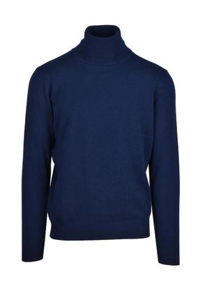 BATURO Turtleneck Sweater - Blue