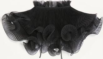 Valentino Colletto In Chiffon Donna NERO L