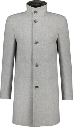 HUGO BOSS Single-Breasted Coat - Heren - Mantel - Grijs - S - Jassen