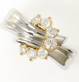C&A Platinum Yellow Gold Yellow Gold (18K) Platinum 900 Band Ring (Pre-Owned)