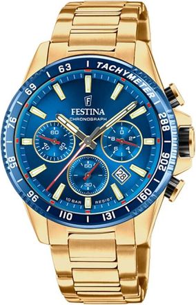Festina Timeless Chronograph - unisex - Horloges - Blauw - ONE Size - Accessoires