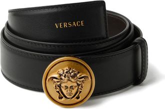 Versace Black Silk Nylon Belt
