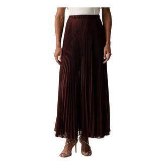 Patrizia Pepe Falda Larga - Skirts - Mujer - Marr&oacute;n - XS
