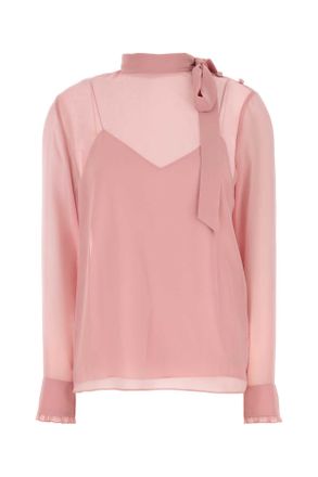 Gucci Roze Crepe Blouse