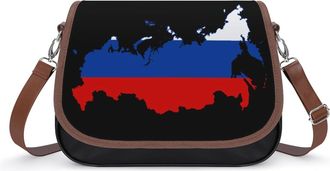Generic Russia Map Flag Small Womens Crossbody Bags Shoulder Handbag with Adjustable Strap for Travel