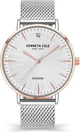 Kenneth Cole Diamond Quartz Silver Dial Mens Watch KCWGG2174602