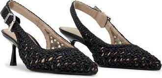 AllSaints Violet Slingback Kitten Heel Pump in Black at Nordstrom, Size 11