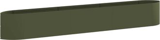 vidaXL Cama De Jard&iacute;n Elevada Verde Oliva 300 X 40 X 40 Cm Acero Vidaxl