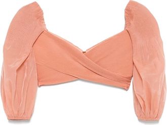 Zimmermann Blusa plissettata - Arancione