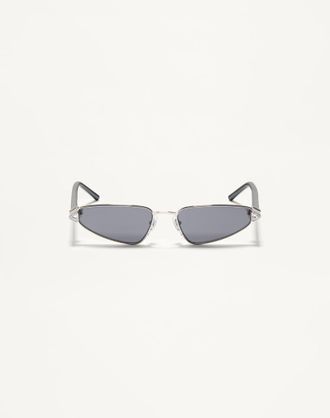 Valentino Metal Cat-eye Eyewear Woman SILVER/BLACK/GREY 57