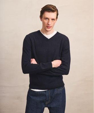 Naadam The Original Cashmere V-Neck Sweater in Navy at Nordstrom, Size Xx-Large