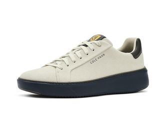 Cole Haan Grandpro Topspin Sneaker Mens Shoes Silver Birch Suede/Raven/Midnight Moon : 10.5 D - Medium, Leather