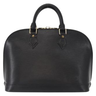 Louis Vuitton Alma Handbag Epi Leather Black Leather Handbag (Pre-Owned)