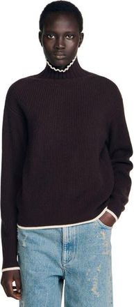 Sandro Turtleneck sweater in Black Brown at Nordstrom, Size X-Small